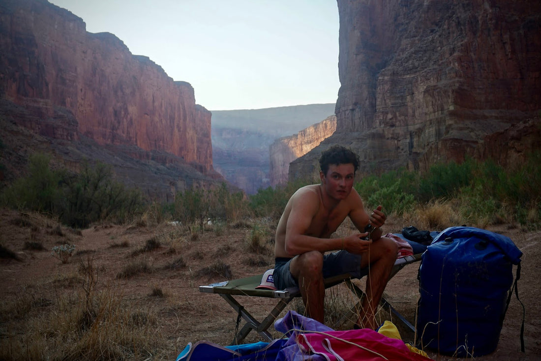 The first pair of Stringies being made at a campsite along the Grand Canyon